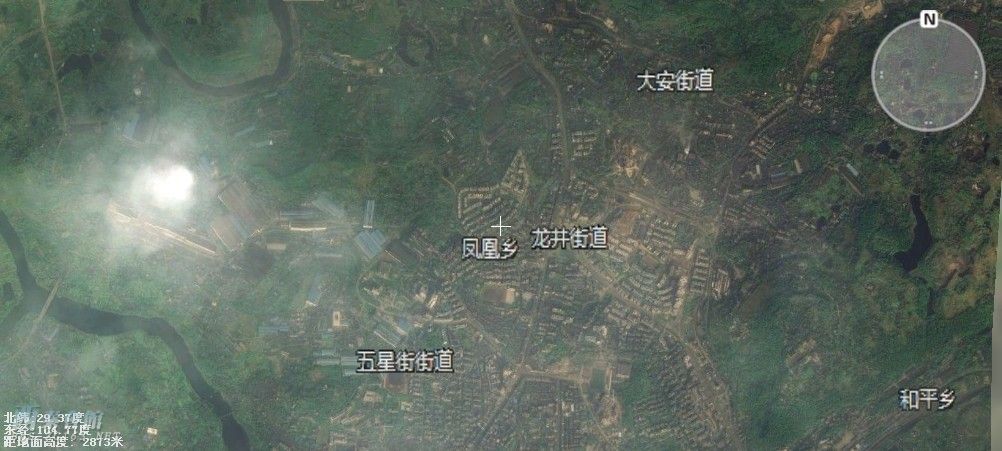 最新自贡卫星地图