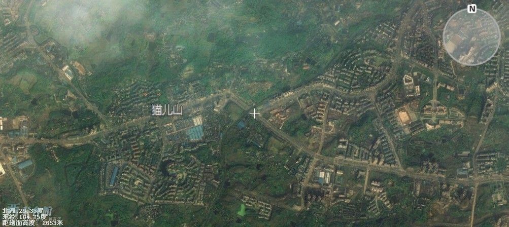 最新自贡卫星地图